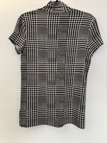 LAUREN Ralph Lauren Women's Short Sleeve Houndstooth Top Size M NWT - Picture 6 of 7