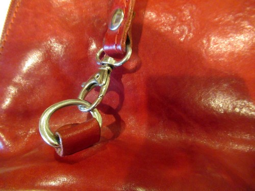 Cuoieria Florentina red leather purse / backpack - Picture 9 of 12