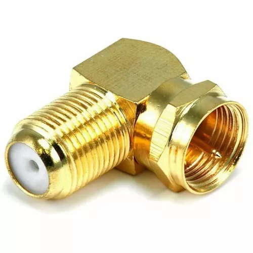 40x 90-Degree Right Angle Gold Plated F RG59 RG6U Coaxial Coax Connector Adapter - Picture 4 of 16