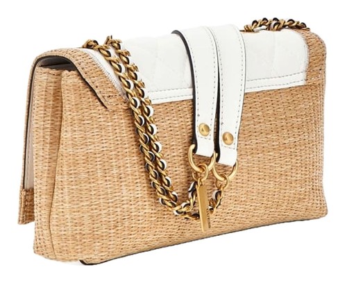 GUESS bolso bandolera Delfa Convertible Xbody Flap Natural / White - Imagen 2 de 3