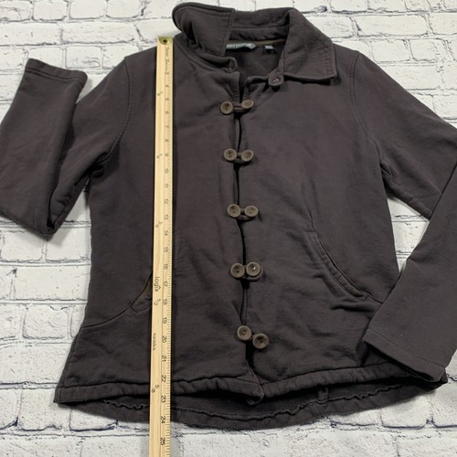 Horny Toad IMPROV Jacket Women’s L Charcoal Brown Organic Cotton Button Front - Picture 4 of 8