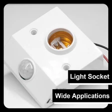 E27 Infrared Sensor Lamp Holder 110v Socket Pir Radar Wall-mounted Automatic Led