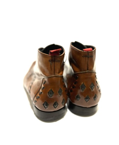 Jeffery West Negro Línea Marrón Hombres Cuero Derby Brogue Botas Reino Unido 10 - Imagen 4 de 10