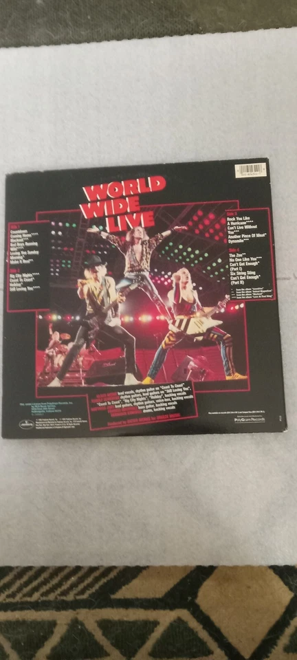 Original '85 SCORPIONS World Wide Live Double Record Album 80s Metal VINTAGE ! Foto 2 de 4