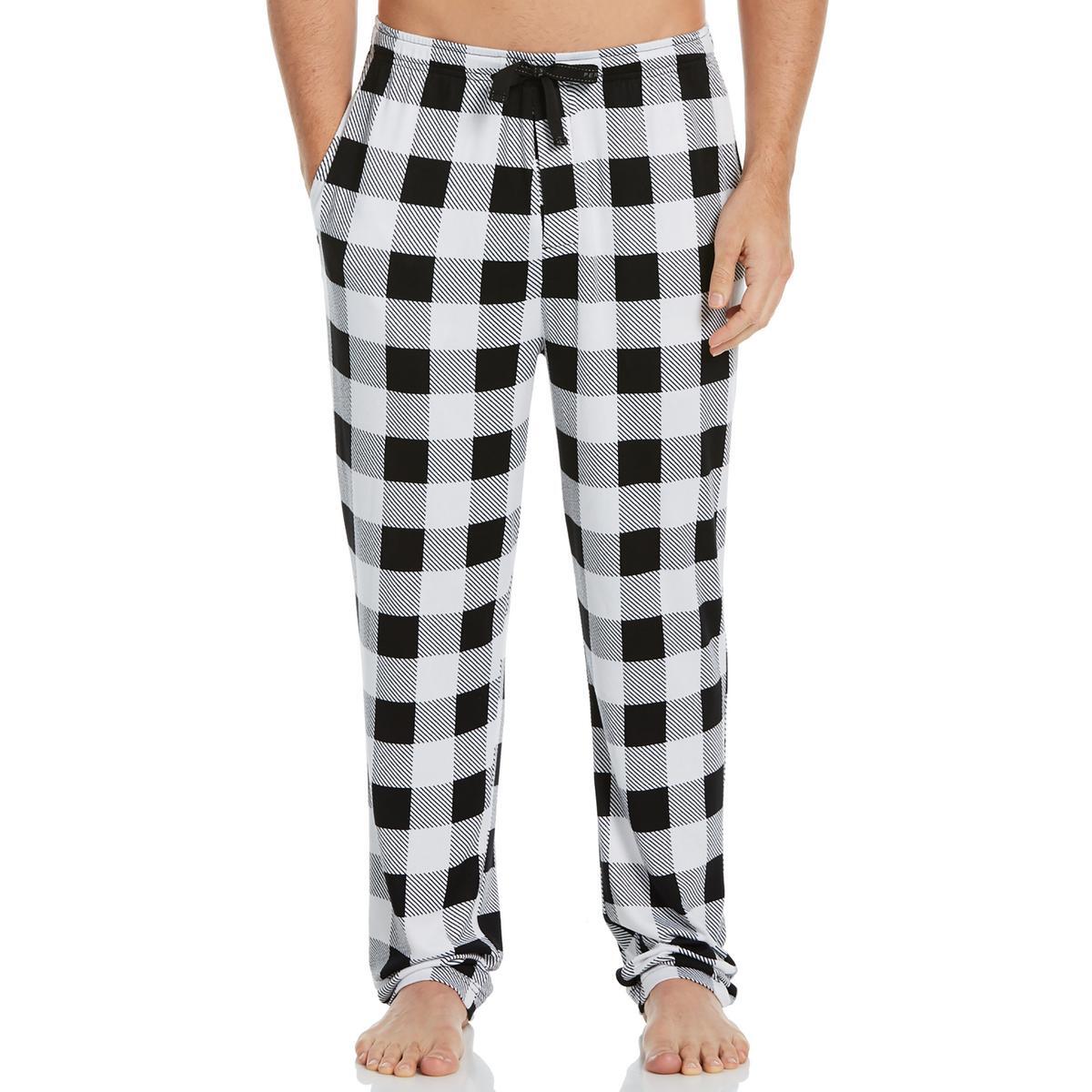 Perry Ellis Portfolio Мужские ч/б флисовые удобные брюки для сна, одежда для отдыха XL BHFO 2045