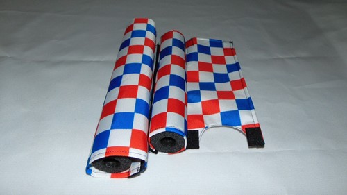 JUEGO DE ALMOHADILLAS DE BMX PARA FURGONETA A CUADROS MANILLAR TUBO SUPERIOR BICICLETA PADSET WRB - Imagen 2 de 10