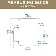 3 Seat Couch Cover Sofa Cover for Dogs Water Resistant Furniture Protector Cover