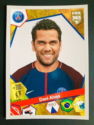 2017-18 Panini FIFA 365 # 241 Dani Alves Paris St-Germain PSG