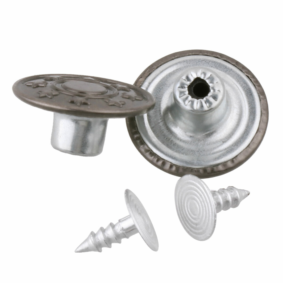 Bottoni Di Ricabio In Ottone Per Jeans, 20 , 12 Set - Foto 7