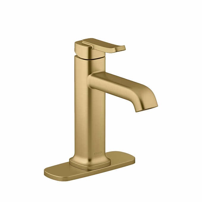 Kohler Cordate Single Handle Bathroom Faucet Brushed Moderne Brass 