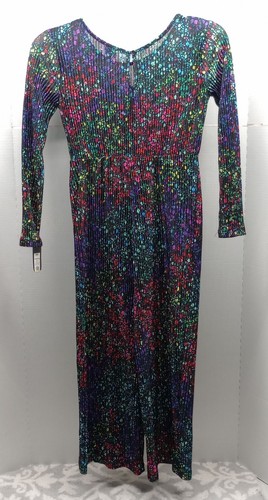 NWT Art Class Girls Romper 6/6X Multicolored Long Sleeve Crepe - Picture 6 of 8
