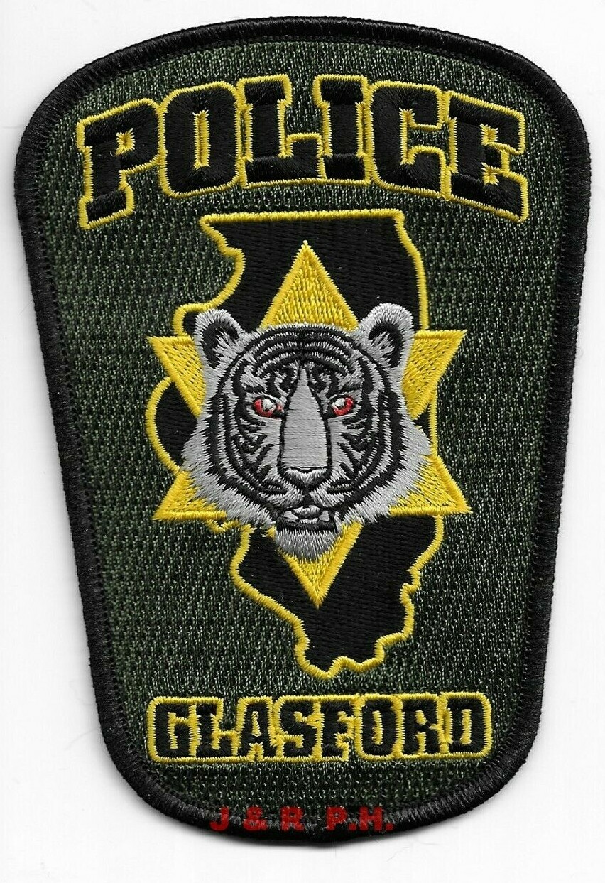 *NEW* Glasford , Illinois (3.5" x 5" size) shoulder police patch (fire