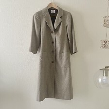 Tocca Tweed 3/4 Sleeve Coat Long Beige Brown Size Xs