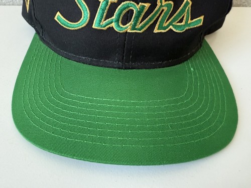 Vtg 90’s Dallas Stars Sports Specialties Script Black Green Snapback NHL - Picture 3 of 15