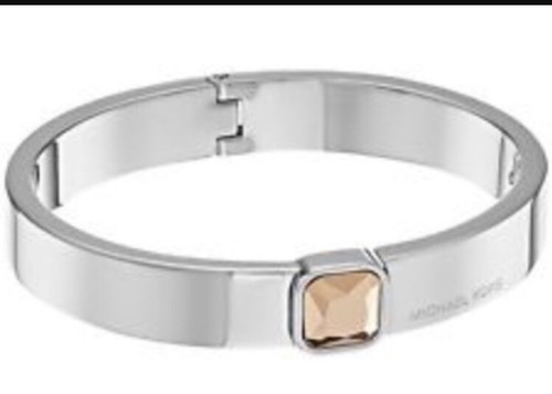 Neu mit Etikett Michael Kors Armreif Urban Rush CZ Armband silberfarben Klapparmreif 95 $