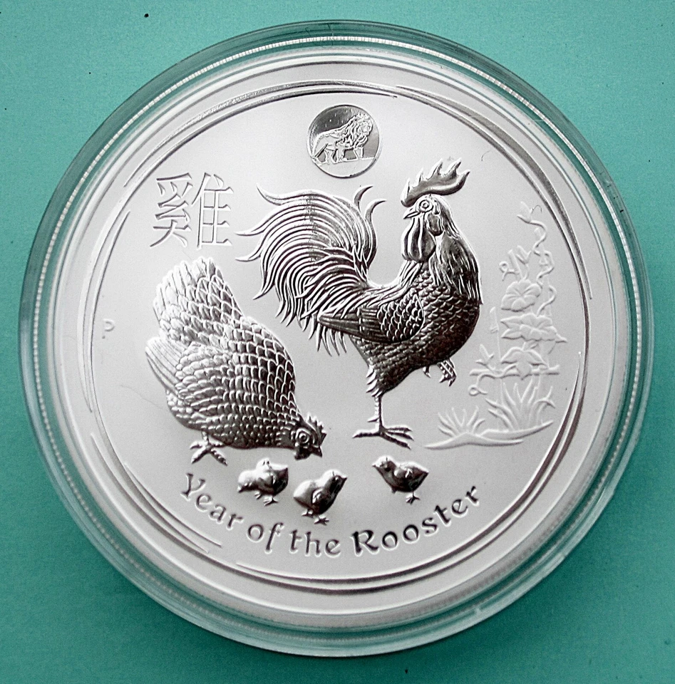 1 Oz Silber Australien Lunar 2 2009 Ochse,2016 Affe,2017 Hahn 1 AUD Münze - Bild 4 von 4
