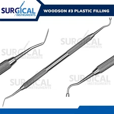 Woodson #3 Plastic Filling Dentist Dental Instruments Stainless German Grade