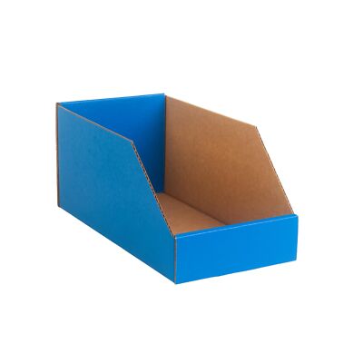 Hudson Exchange 6x12x5.5'' Corrugated Parts Bin Box For Storage & Organization