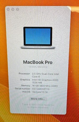 MacBook PRO 2012 Apple　中古品 2012 Apple MacBook Pro 15.4 Inch Laptops for sale - eBay