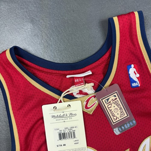 100% Authentic Lebron James Mitchell & Ness 03 04 Cavaliers Jersey 44 L Men - Picture 2 of 6
