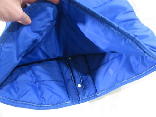 Vtg 70s 80s ANR Freight System Patch Blue Puffer Vest Promo Sz M Snap Front - Picture 7 of 8