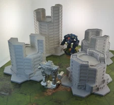Tower set hex 6mm terrain FAST SHIP|Alternate Wargaming Miniature