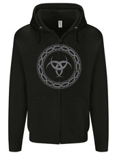 Viking Symbol Skaldenmet Grey Gym Mens Zip Up Hoodie