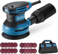 Dong Cheng 5'' Random Orbital Sander 380W 12800OPM Electric Palm Sander 6 Speeds