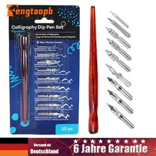 Kalligraphie Federhalter Set mit 9 Federn Comic Zeichenfeder Schreibset DHL
