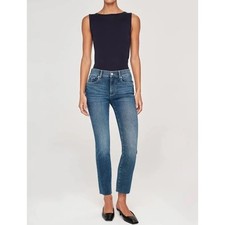 DL1961 Mara Ankle High Rise Instasculpt Straight Jeans Monclair Blue 28