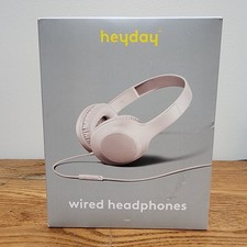 Heyday Wired On-Ear Headphones 3.5 mm aux port, Adjustable 4ft cable microphone