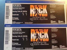 We Will Rock You Musical Stuttgart 24.März 2026. 2x Tickets .