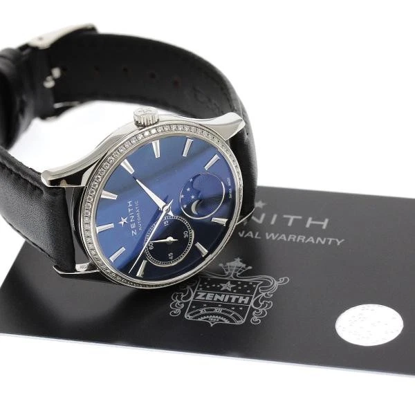 Zenith — Zenith Elite Ultra Thin 16.2310.692/51.C705 33mm SS Navy Dial Watch #C5158