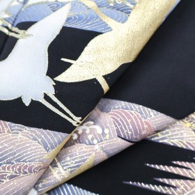 Japanese Vintage Kimono Tomesode Silk Unused Made in Japan eb-2000