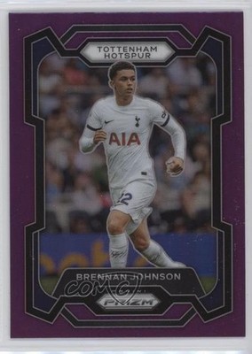 2023-24 Panini Prizm Premier League Purple Prizm Brennan Johnson #123 10ev