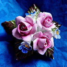 Vintage China  Rose Brooch By Aynsley China Mothers Day