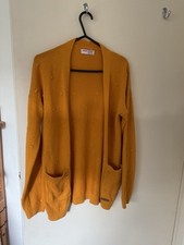 ladies orange cotton cardigan size S - M