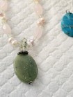 3p Turquoise Howlite SX Sterling Silver Jade Rose Quartz Pearl Necklace Bracelet — photo 2