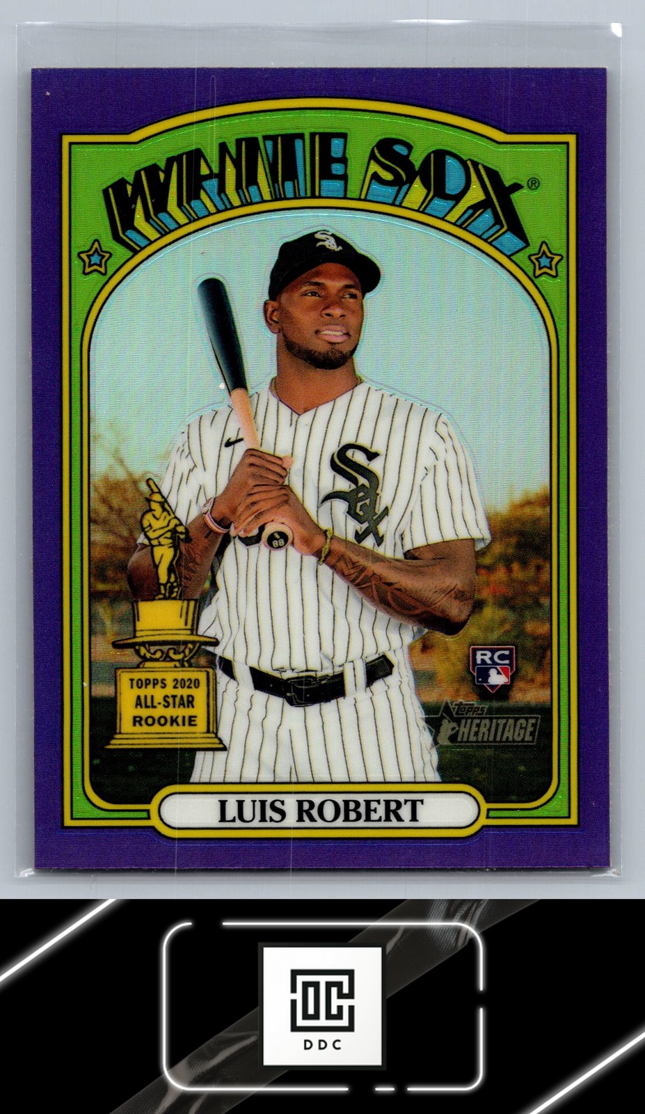 2021 Topps Heritage #33 Luis Robert Chrome Purple Refractor
