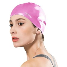 Unisex Classic Swim Cap, Soft Silicone, Unisex, Flexible, Waterproof, Intensi...