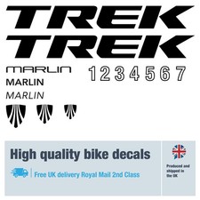 TREK Marlin (v1 to 7) bike decals & free bike protection (27 pack) - 20 colours