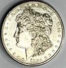 1884-S Key Date Morgan Dollar CH AU + Breast Feathers Old Collection