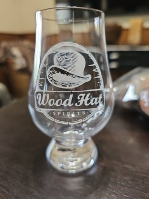 Custom Engraved ''Wood Hats Spirits'' Glencairn Whiskey Glass 