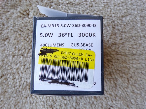 Emery Allen EA-MR16-5.0W-36D-3090-D: 400 Lumens LED Reflector Flood; @c17 - Picture 3 of 4