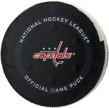 Washington Capitals Game-Used Puck vs. New Jersey Devils on January 2, 2022