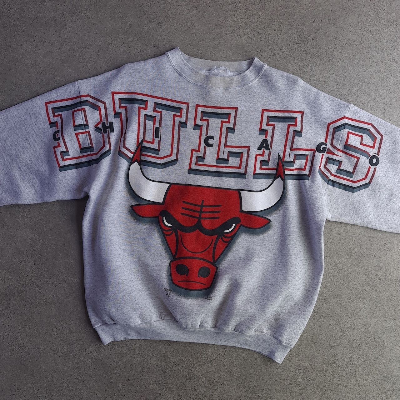 Rare Vintage 90s Chicago Bulls Spell Out Sweatshirt