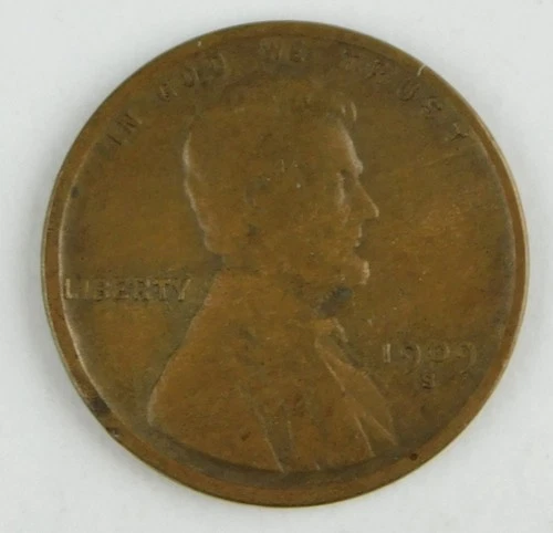 1909-S 1c Lincoln Small Cent Penny G Good Circulated Coin C4309