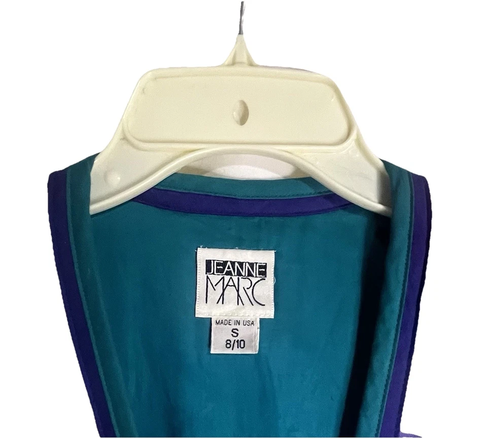 Chaqueta Blazer Jeanne Marc Vintage Multicolor Acolchada TALLA 8/10 Art to Wear Foto 4 de 4