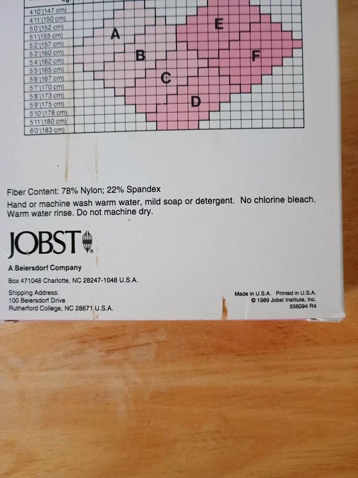 Manguera braguita transparente Jobst 1989 vintage soporte firme talla E color bronceado Foto 4 de 4