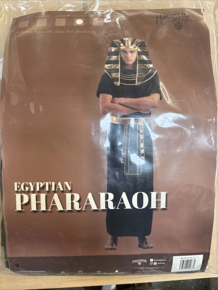 Disfraz de Halloween Hauntlook Faraón Egipcio para Hombre Rey de Egipto Túnicas Talla XL Foto 2 de 4